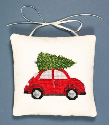 click here to view larger image of Bringing The Tree Ornament (counted cross stitch kit)