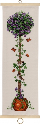 click here to view larger image of Pototoe Flower Tree Bellpull (counted cross stitch kit)