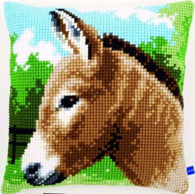 click here to view larger image of Donkey Cushion (needlepoint)