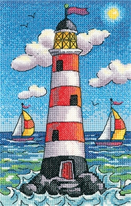 click here to view larger image of Lighthouse By Day - By The Sea (27ct) (counted cross stitch kit)