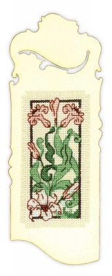 click here to view larger image of Bookmark Blooming Iris (counted cross stitch kit)