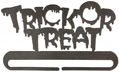 click here to view larger image of Trick Or Treat Split Bottom Bellpull - Charcoal - 12in (accessory)