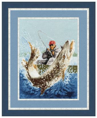 click here to view larger image of Fishing Happiness (counted cross stitch kit)