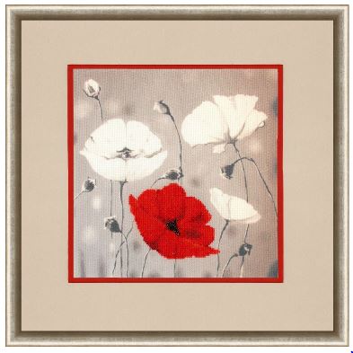 click here to view larger image of Red Poppies (counted cross stitch kit)