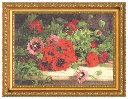 click here to view larger image of Poppies on the Table (counted cross stitch kit)