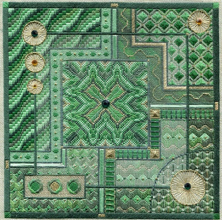 click here to view larger image of Malachite Maze (Includes Embellishments) (counted canvas chart)