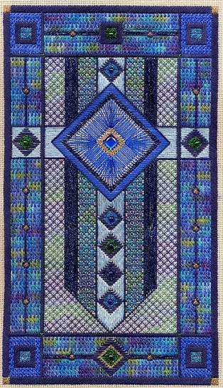 click here to view larger image of Sapphire Star (Includes Embellishments) (counted canvas chart)