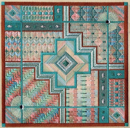 click here to view larger image of Turquoise Trail (Includes Embellishments) (counted canvas chart)