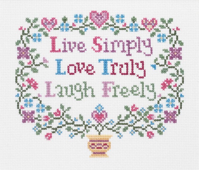 click here to view larger image of Live, Love, Laugh (counted cross stitch kit)