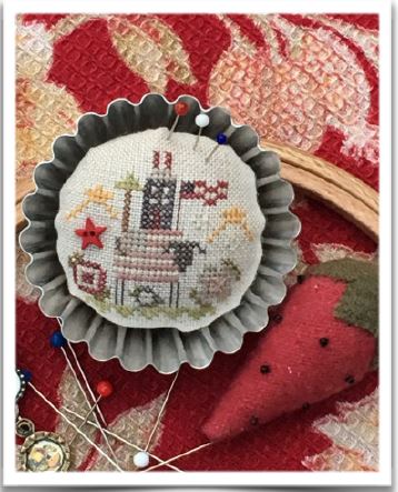 click here to view larger image of Little Blue House Tin (counted cross stitch kit)