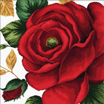 click here to view larger image of Rose - No Count Cross Stitch (stamped cross stitch kit)
