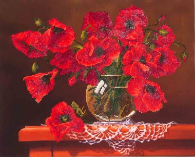 click here to view larger image of Red Poppies (Diamond Embroidery)