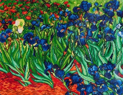 click here to view larger image of Irises (Van Gogh) (Diamond Embroidery)