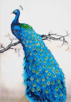click here to view larger image of Blue Peacock (Diamond Embroidery)