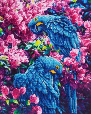 click here to view larger image of Blue Parrots (Diamond Embroidery)