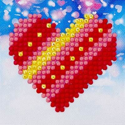 click here to view larger image of Patchwork Heart (Diamond Embroidery)