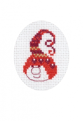 click here to view larger image of Christmas Elf Card (counted cross stitch kit)