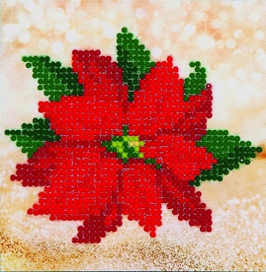click here to view larger image of Poinsettia (Diamond Embroidery)