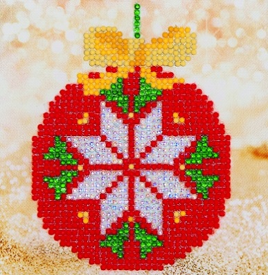 click here to view larger image of Red Bauble (Diamond Embroidery)