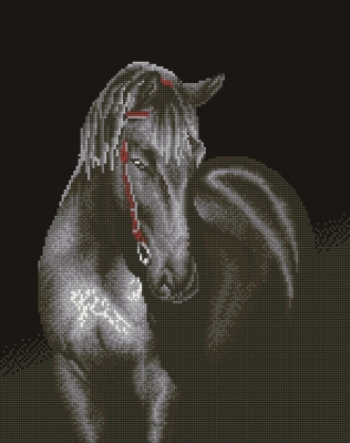 click here to view larger image of Midnight Stallion (Diamond Embroidery)
