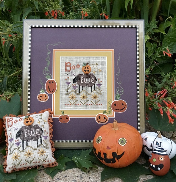 click here to view larger image of Boo to Ewe Pincushion - Kit (counted cross stitch kit)