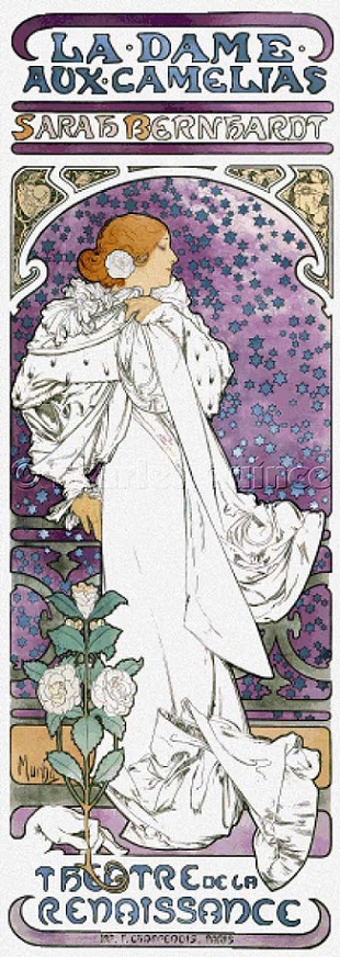 click here to view larger image of La Dame Aux Camelias - Alphonse Mucha (chart)
