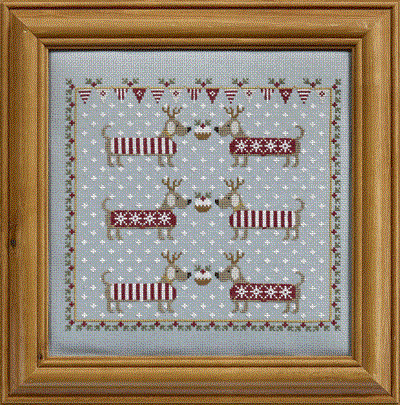 click here to view larger image of Chilly Dogs - Kit - 16ct Aida (counted cross stitch kit)