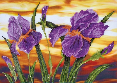 click here to view larger image of Iris Sunset (Diamond Embroidery)