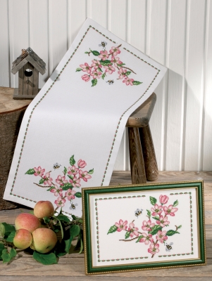click here to view larger image of Appleflowers Runner (Top Image) (counted cross stitch kit)