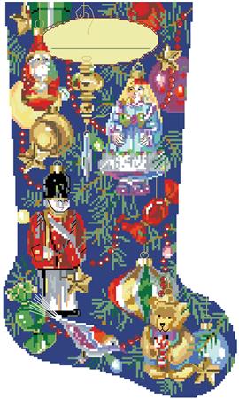 click here to view larger image of Christmas Ornaments Stocking (chart)