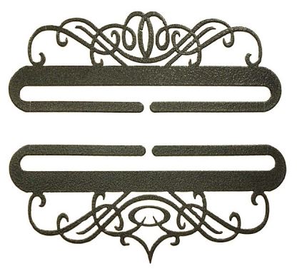 click here to view larger image of Windy Scroll Split Bottom Bellpull - Charcoal - 6in (accessory)