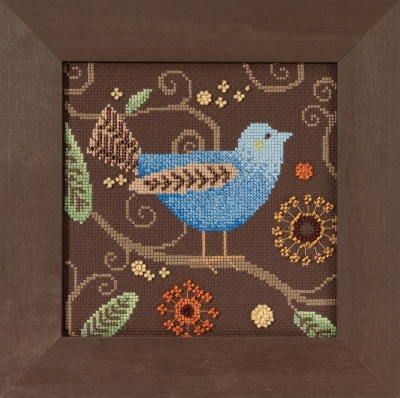 click here to view larger image of Blue Bird - Out On A Limb by Debbie Mumm (counted cross stitch kit)
