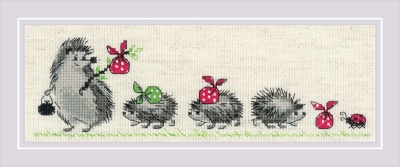 click here to view larger image of Hedgehogs (counted cross stitch kit)