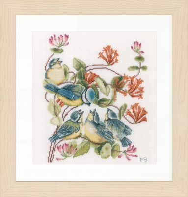 click here to view larger image of Chickadees (counted cross stitch kit)