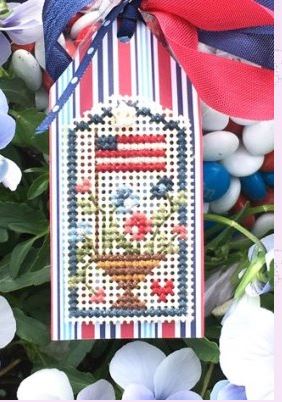 click here to view larger image of Flag Tag (counted cross stitch kit)