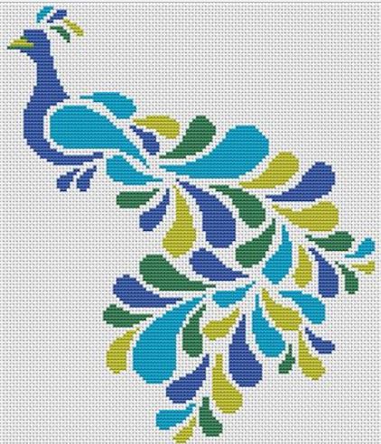 click here to view larger image of Abstract Peacock (chart)