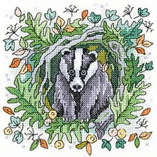 click here to view larger image of Badger - Woodland - 27ct (counted cross stitch kit)