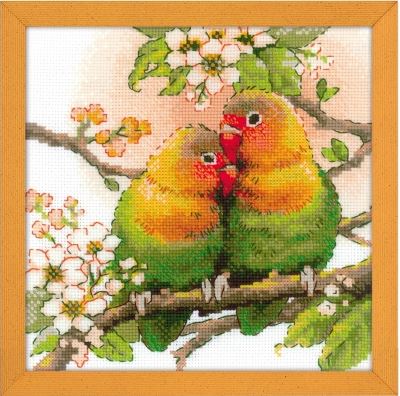 click here to view larger image of Love Birds (counted cross stitch kit)