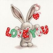 click here to view larger image of Love You (counted cross stitch kit)