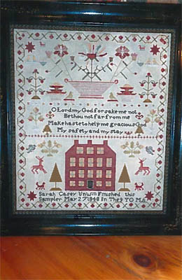 click here to view larger image of Sarah Casey Unwin 1848 Sampler (chart)