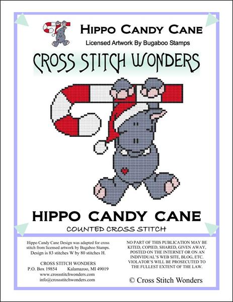click here to view larger image of Hippo Candy Cane (chart)