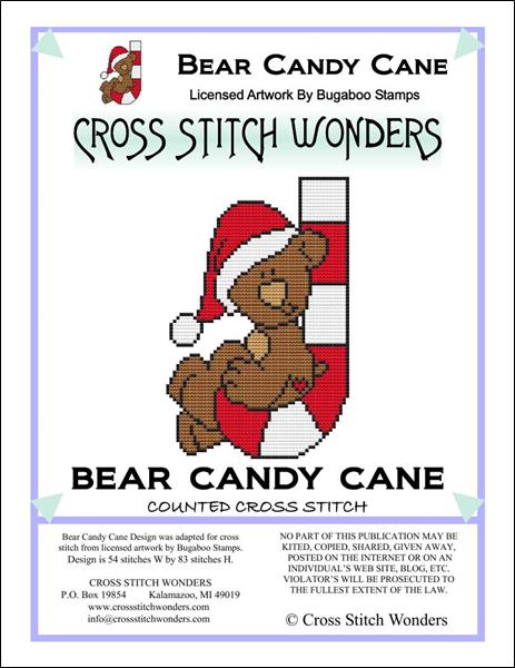 click here to view larger image of Bear Candy Cane (chart)