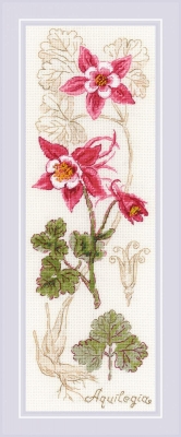 click here to view larger image of Aquilegia (counted cross stitch kit)