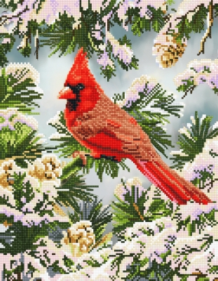 click here to view larger image of Good Fortune Cardinal (Diamond Embroidery)