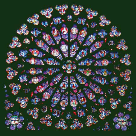 click here to view larger image of South Rose Window - Notre Dame Paris (chart)