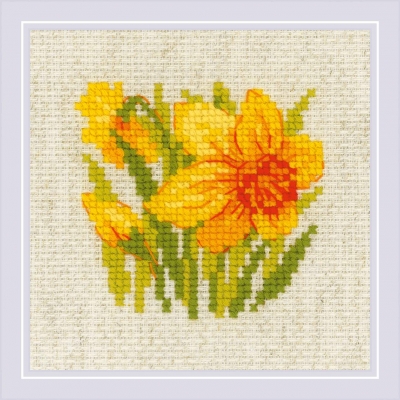 click here to view larger image of Yellow Narcissus (counted cross stitch kit)