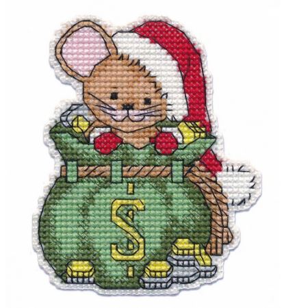 click here to view larger image of Magnet - Little Mouse  (counted cross stitch kit)