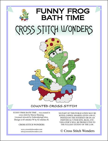 click here to view larger image of Funny Frog Bath Time (chart)