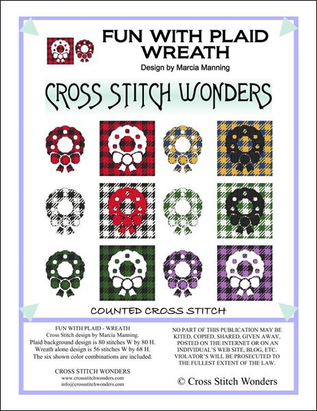 click here to view larger image of Fun With Plaid - Wreath (chart)