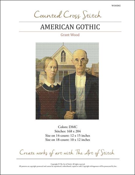 click here to view larger image of American Gothic (Grant Wood) (chart)